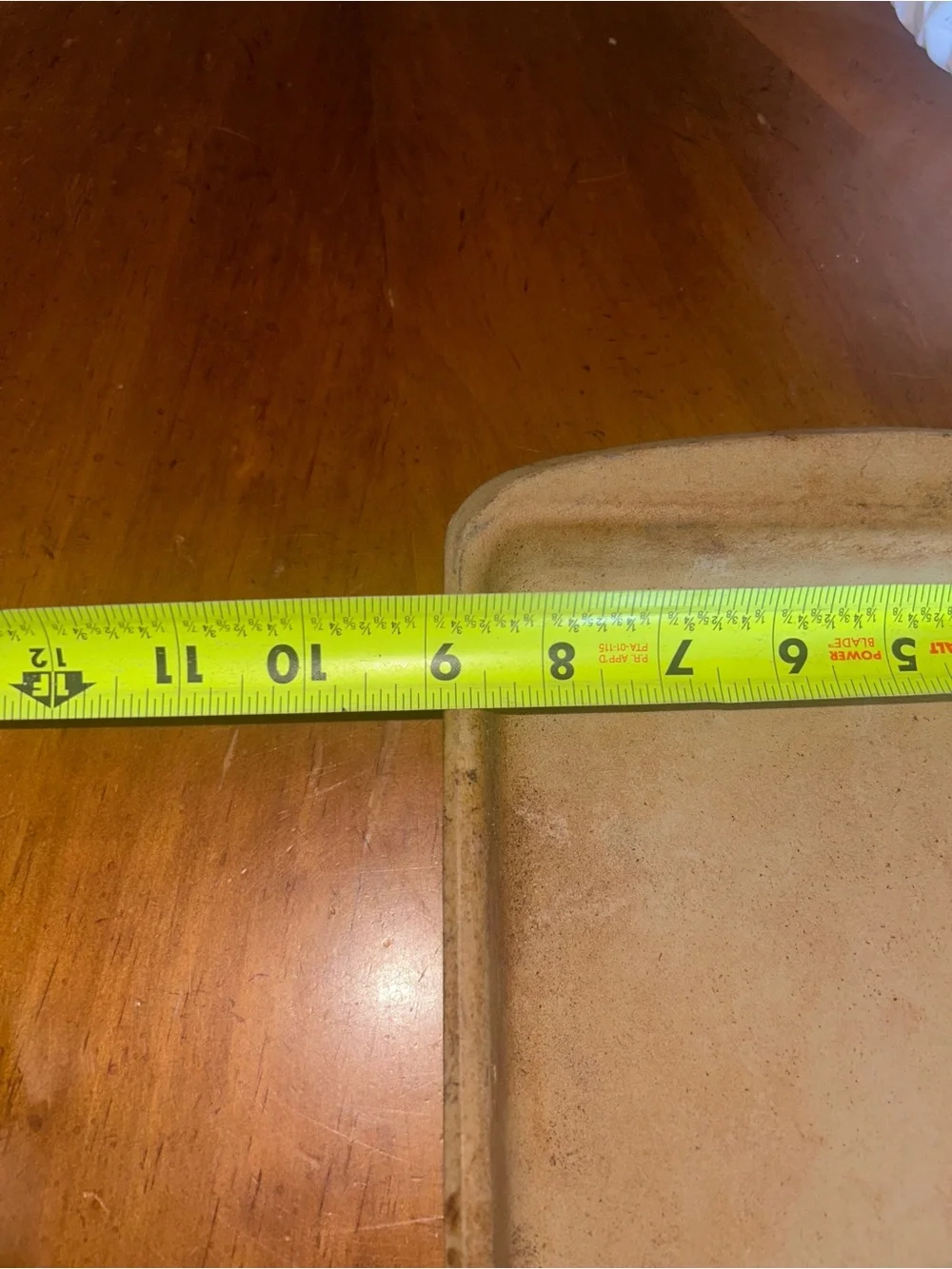 Pampered Chef Medium Bar Pan  14 X 9 Stone Stoneware Used Cookie Sheet 🔥
